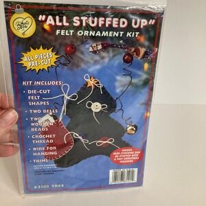 Whats New Up Felt Ornament Kit Tree All Pieces Pre Cut Christmas Craft